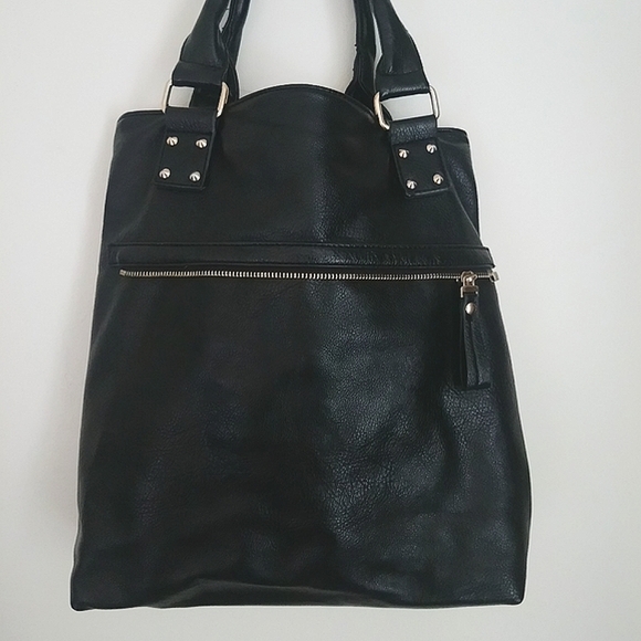 Black Modern Rebel Rectangular Zipper Bag - Picture 6 of 11